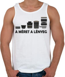 printfashion A méret a lényeg - Férfi atléta - Fehér (6142471)