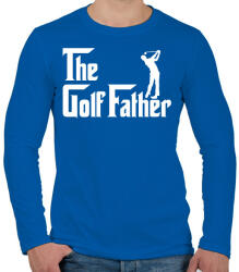 printfashion The golf fater - Férfi hosszú ujjú póló - Királykék (2570155)