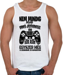 printfashion Nem mindig játszom videó játékokkal. . . - Férfi atléta - Fehér (16428881)