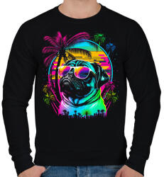 printfashion Miami mopsz - Férfi pulóver - Fekete (14257882)