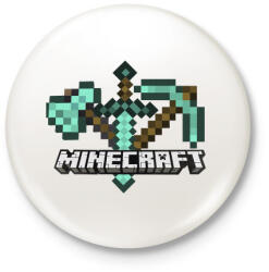 printfashion Minecraft - Kitűző, hűtőmágnes - Fehér (3083286)