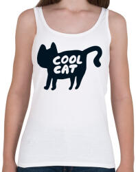 printfashion Cool Cat - Női atléta - Fehér (986893)