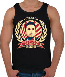 printfashion Elon Mars elnök - Férfi atléta - Fekete (7332421)