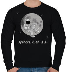 printfashion apollo11 - Férfi pulóver - Fekete (1562232)