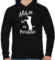 printfashion A Kutyám az én Patrónusom - Férfi kapucnis pulóver - Fekete (16485062)