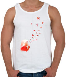 printfashion Blowing butterflies - Férfi atléta - Fehér (218054)