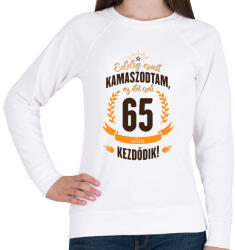 printfashion kamasz-65-brown-orange - Női pulóver - Fehér (615904)