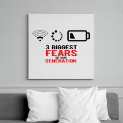 printfashion Az új generáció legnagyobb félelmei - Vászonkép - Fehér (6631097)