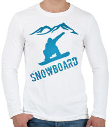 printfashion snowboard - Férfi hosszú ujjú póló - Fehér (4057329)