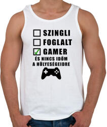 printfashion Gamer vagyok - Férfi atléta - Fehér (2415825)