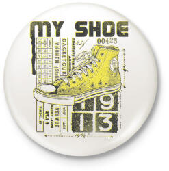 printfashion cipő - Kitűző, hűtőmágnes - Fehér (4667652)