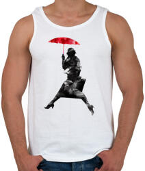 printfashion Puddle jumper - Férfi atléta - Fehér (232318)