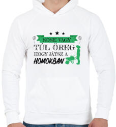 printfashion Sose vagy túl öreg - Kertész - Férfi kapucnis pulóver - Fehér (12953436)