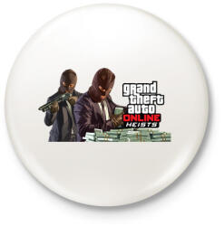 printfashion GTA Online heists - Kitűző, hűtőmágnes - Fehér (3082962)