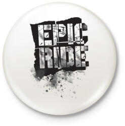 printfashion Epic Ride - fekete - Kitűző, hűtőmágnes - Fehér (3073484)