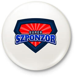 printfashion SUPERSZPONZOR - Kitűző, hűtőmágnes - Fehér (11489256)