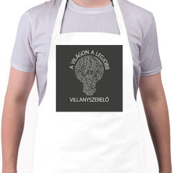 printfashion A világon a legjobb villanyszerelő - Kötény - Fehér (6546331)