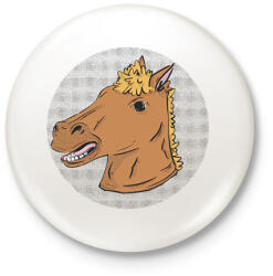 printfashion Ló maszk - Kitűző, hűtőmágnes - Fehér (6158993)