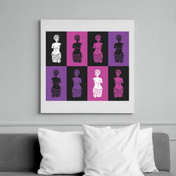 printfashion Szobrok - Színes - Vászonkép - Fehér (6729645)