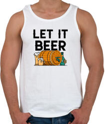 printfashion LET IT BEER - Férfi atléta - Fehér (10834183)