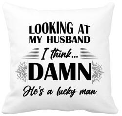 printfashion Lucky husband - Párnahuzat, Díszpárnahuzat - Fehér (7801703)