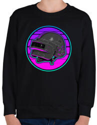 printfashion PUBG sisak - Gyerek pulóver - Fekete (828164)