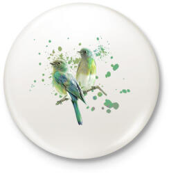 printfashion madarak - Kitűző, hűtőmágnes - Fehér (3080521)