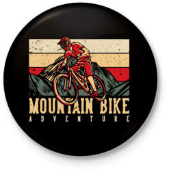 printfashion Mountain Bike kaland sötét alaphoz - Kitűző, hűtőmágnes - Fekete (11511941)