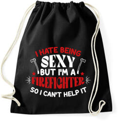 printfashion Firefighter - Sportzsák, Tornazsák - Fekete (10747140)