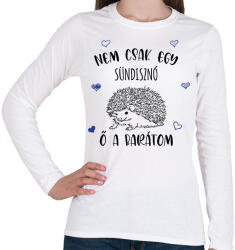 printfashion Nem csak egy sündisznó - Női hosszú ujjú póló - Fehér (7092024)