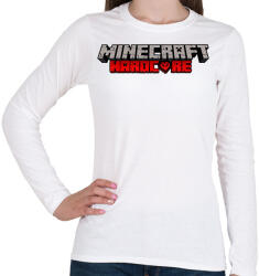 printfashion Minecraft Hardcore - Női hosszú ujjú póló - Fehér (2249577)
