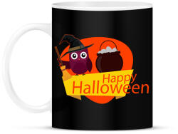 printfashion Happy Halloween Bagoly - Bögre - Fekete (1876077)