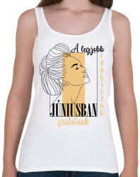 printfashion A legjobb fodrász - Hónappal (fekete) - Női atléta - Fehér (7315377)