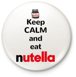 printfashion Maradj nyugodt és egyél nutellát - Kitűző, hűtőmágnes - Fehér (3078315)