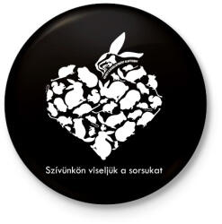 printfashion Együtt A Kisállatokért Alapítvány - Kitűző, hűtőmágnes - Fekete (13444520)