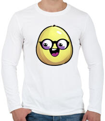printfashion Szemüveges_Citrom_Vicces - Férfi hosszú ujjú póló - Fehér (14140517)
