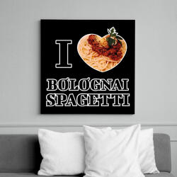 printfashion I love Bolognai spagetti - Vászonkép - Fekete (10204568)