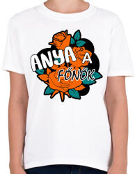 printfashion anya főnök - Gyerek póló - Fehér (6842225)