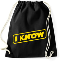 printfashion I know - Sportzsák, Tornazsák - Fekete (795845)