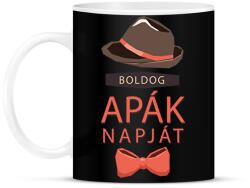 printfashion Boldog apák napját! - Bögre - Fekete (2597618)
