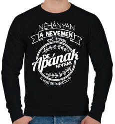 printfashion Apának hívnak a legfontosabbak - Férfi pulóver - Fekete (1211906)