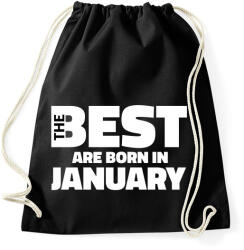 printfashion The Best are born in january - Sportzsák, Tornazsák - Fekete (5426935)