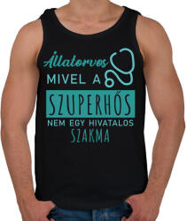 printfashion Szuperhős - Állatorovos - Férfi atléta - Fekete (7223210)
