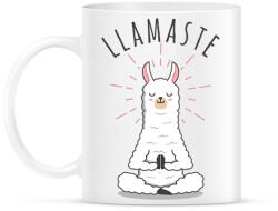 printfashion Llamaste yoga - Bögre - Fehér (6347843)
