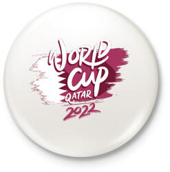 printfashion Foci VB Qatar 2022 - Kitűző, hűtőmágnes - Fehér (10784517)