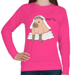 printfashion Mrs. Capybara - Női pulóver - Fukszia (13864221)