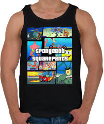 printfashion Spongyabob GTA - Férfi atléta - Fekete (13783891)