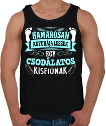 printfashion Hamarosan anyukája leszek egy csodálatos kisfiúnak - Férfi atléta - Fekete (16339691)