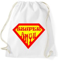 printfashion Szuperanyu - Sportzsák, Tornazsák - Fehér (818223)