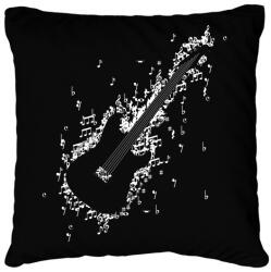printfashion Elektromos gitár - Párnahuzat, Díszpárnahuzat - Fekete (9183107)